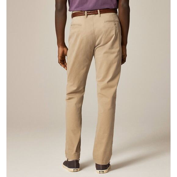 J.Crew 770 Straight-fit Stretch Chino Pants 33x32 Khaki Flat Front Twill Zip Fly - Picture 2 of 9